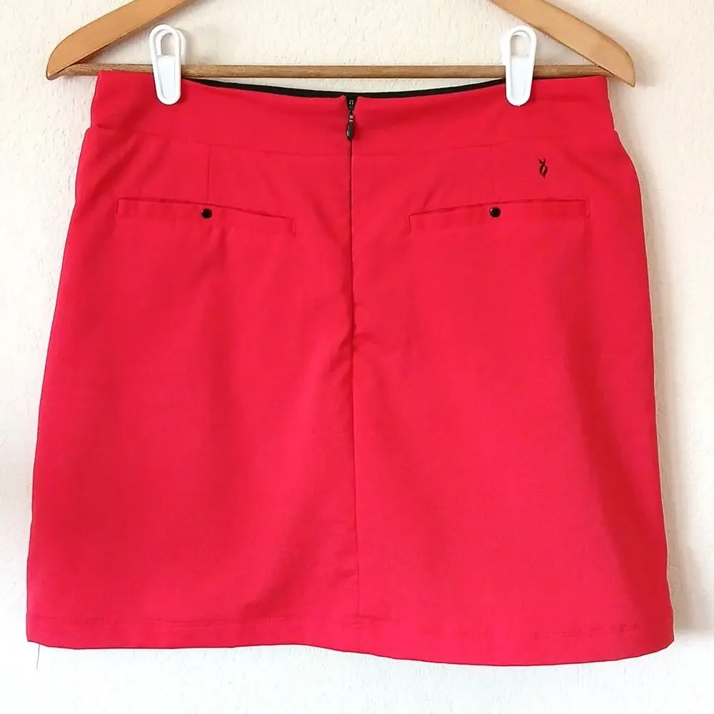 Lopez Golf Skirt With Built In Shorts Red And White Colorblock